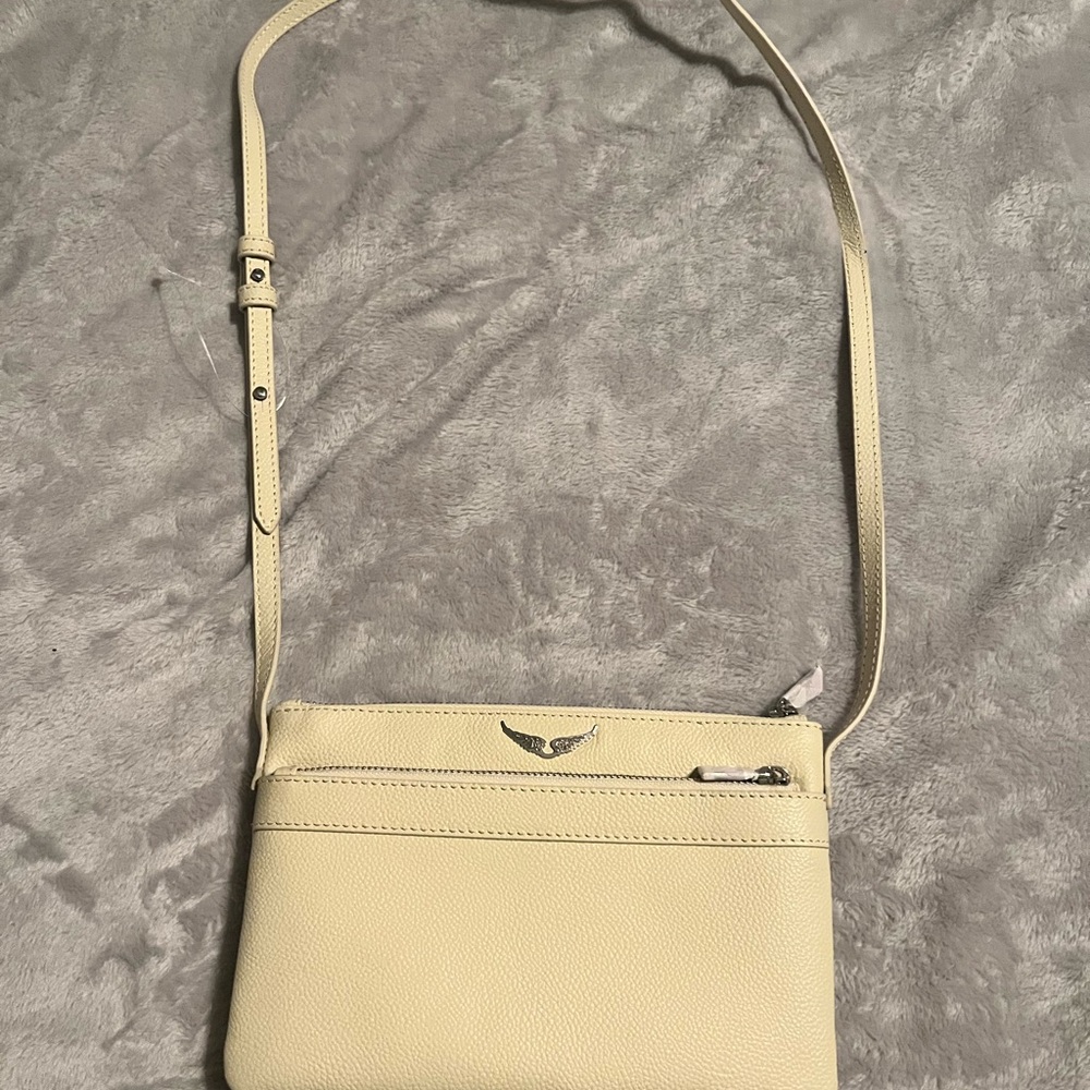 New Zadig & Voltaire Stella Wings Grained Leather Crossbody